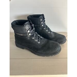 Caterpillar E Colorado WP Mens Boots Size 11.5 Black Leather Nubuck Work Boots